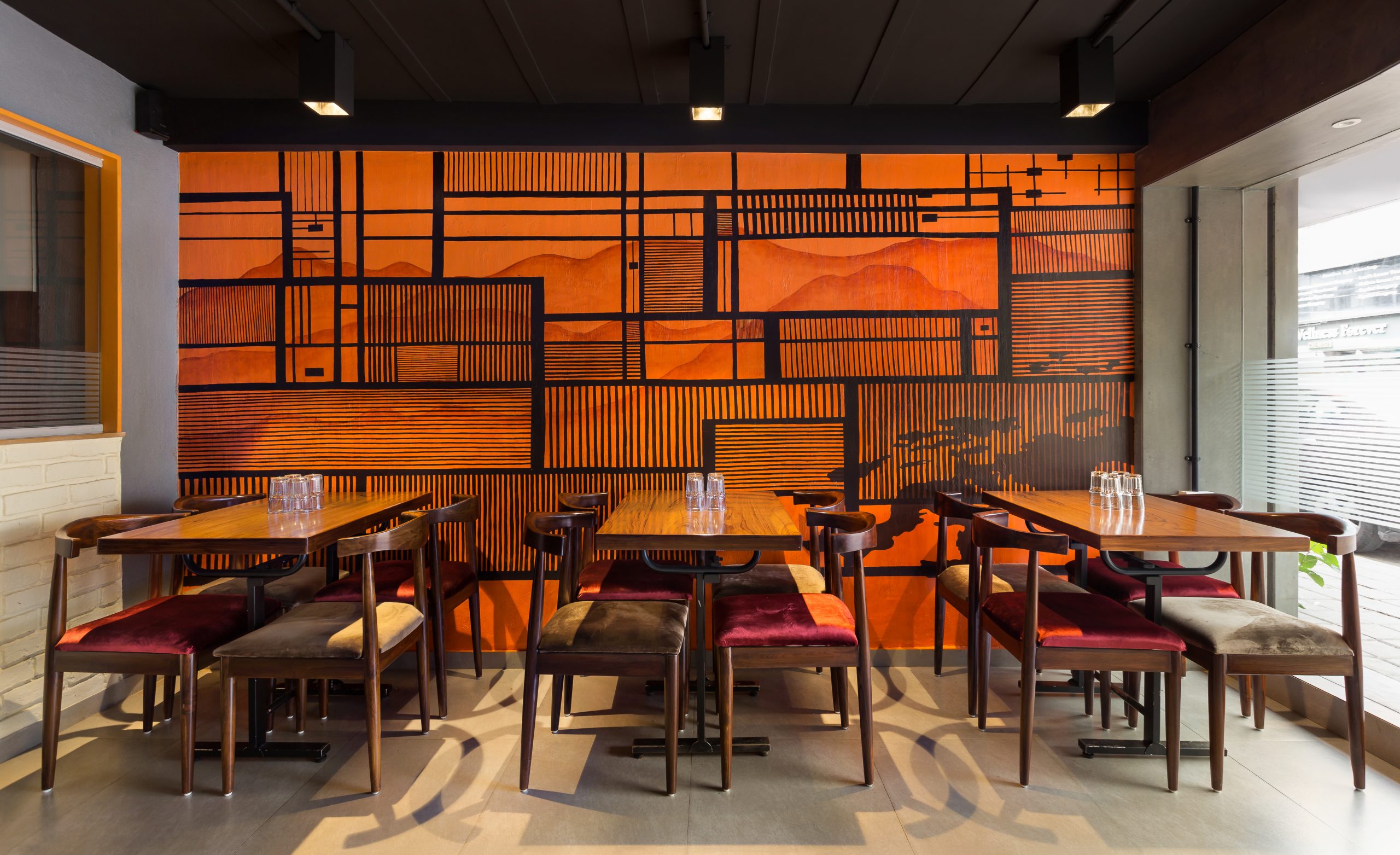Interior Photography by Kunal Bhatia, of  Khow Chow restaurant by Kaumee Hospitality Pvt Ltd; designed by Creative Yard. Only Editorial Usage rights granted to Creative Yard. No rights to any third party. Copyrights belong to photographer.